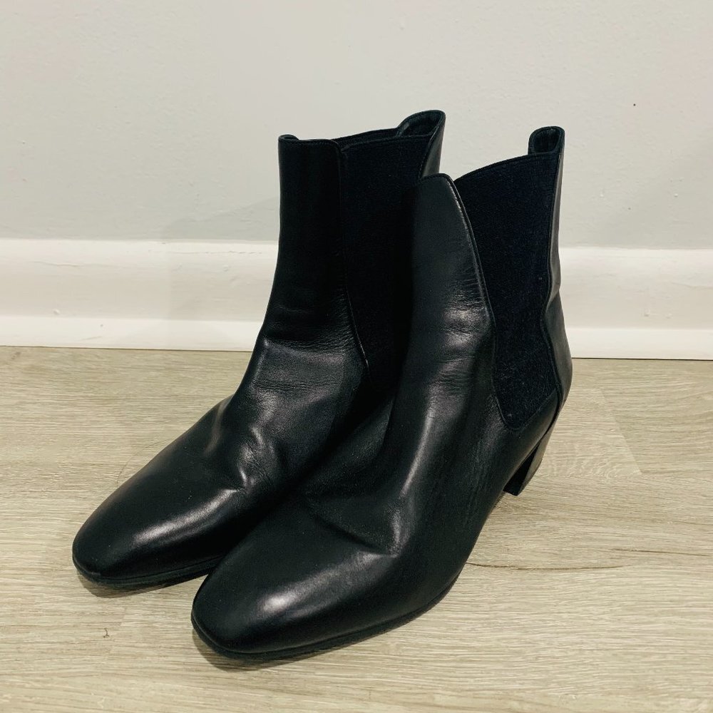 Stuart Weitzman Women Black Leather Boots Size 8